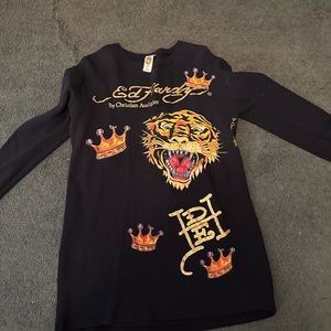 Ed Hardy Black long sleeve size large
